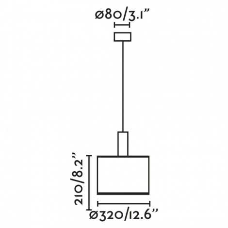 FARO MAMBO 320 Colgante simple ratán