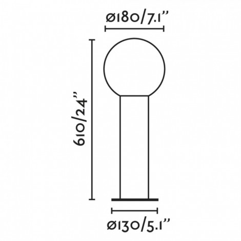 FARO MOON 610 Baliza gris oscuro