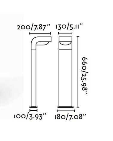 FARO KLAMP Baliza Gris Oscuro