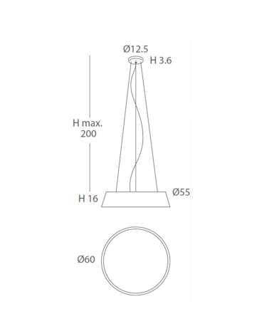 OLE LIGHTING DRUM Lámpara colgante cuerda Ø60cm