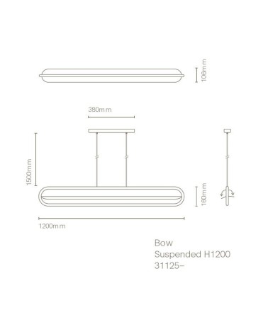 NEXIA BOW Lámpara Colgante Lineal