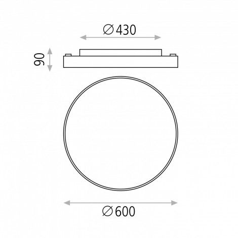 ACB LISBOA 600 TRIAC Plafón Blanco CCT