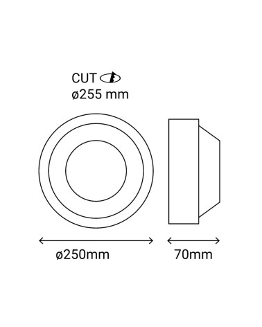 SULION FRONT Empotrable de techo orientable 1L