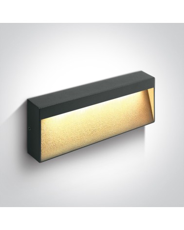 ONE LIGHT Aplique rectangular antracita LED 6W