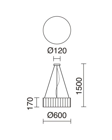 EXO LIGHTING VORADA Colgante blanco Ø600