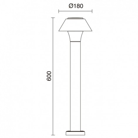 DOPO Bucket baliza antracita 3000K H600