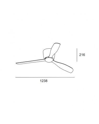 FORLIGHT BORA Ventilador de techo blanco Ø123