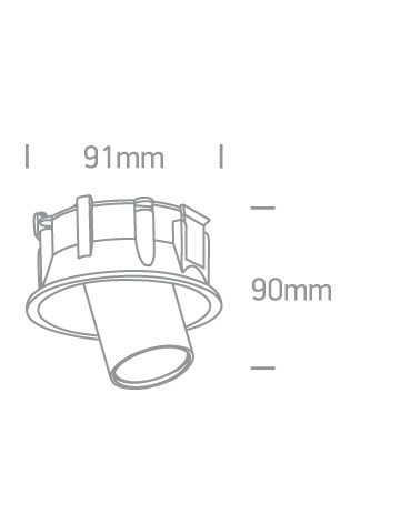 ONE LIGHT Empotrable Led Orientable Blanco