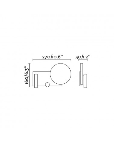 FARO KLEE Aplique Derecho Gris con Lector