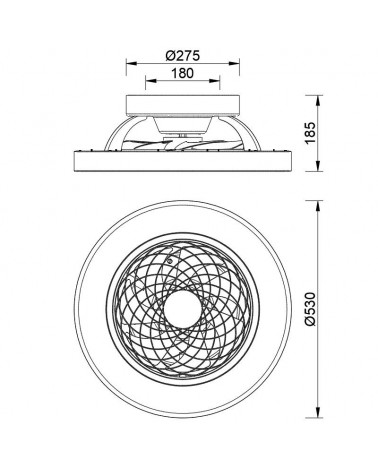 MANTRA TIBET MINI Plafón Ventilador con Luz Blanco